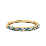 Load image into Gallery viewer, diamond-bezel-set-thin-stack-band-with-blue-topaz-in-yellow-gold-FDWB1408BGICBLTOANGLE3-NL-YG.jpg
