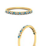 Load image into Gallery viewer, diamond-bezel-set-thin-stack-band-with-blue-topaz-in-yellow-gold-FDWB1408BGICBLTOANGLE3-NL-YG.jpg
