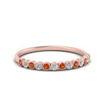 Load image into Gallery viewer, diamond-bezel-set-thin-stack-band-with-orange-sapphire-in-rose-gold-FDWB1408BGSAORANGLE3-NL-RG.jpg
