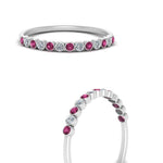 Load image into Gallery viewer, diamond-bezel-set-thin-stack-band-with-pink-sapphire-in-white-gold-FDWB1408BGSADRPIANGLE3-NL-WG.jpg
