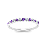Load image into Gallery viewer, diamond-bezel-set-thin-stack-band-with-purple-topaz-in-white-gold-FDWB1408BGVITOANGLE3-NL-WG.jpg
