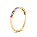 Load image into Gallery viewer, diamond-bezel-set-thin-stack-band-with-purple-topaz-in-yellow-gold-FDWB1408BGVITOANGLE3-NL-YG.jpg
