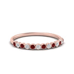 Load image into Gallery viewer, diamond-bezel-set-thin-stack-band-with-ruby-in-rose-gold-FDWB1408BGRUDRANGLE3-NL-RG.jpg
