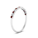 Load image into Gallery viewer, diamond-bezel-set-thin-stack-band-with-ruby-in-white-gold-FDWB1408BGRUDRANGLE3-NL-WG.jpg
