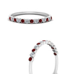 Load image into Gallery viewer, diamond-bezel-set-thin-stack-band-with-ruby-in-white-gold-FDWB1408BGRUDRANGLE3-NL-WG.jpg

