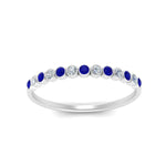 Load image into Gallery viewer, diamond-bezel-set-thin-stack-band-with-sapphire-in-white-gold-FDWB1408BGSABLANGLE3-NL-WG.jpg
