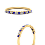 Load image into Gallery viewer, diamond-bezel-set-thin-stack-band-with-sapphire-in-yellow-gold-fdwb1408-fancy-1-yg.jpg
