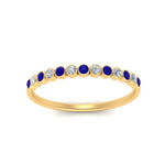 Load image into Gallery viewer, diamond-bezel-set-thin-stack-band-with-sapphire-in-yellow-gold-fdwb1408-fancy-1-yg.jpg
