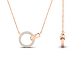 Load image into Gallery viewer, diamond-circle-loop-necklace-in-FDPD11023-Model-RG
