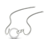 Load image into Gallery viewer, diamond-circle-loop-necklace-in-FDPD11023-Model-WG
