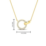 Load image into Gallery viewer, diamond-circle-loop-necklace-in-fdpd11023-model-1-yg
