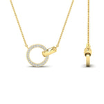 Load image into Gallery viewer, diamond-circle-loop-necklace-in-fdpd11023-model-1-yg
