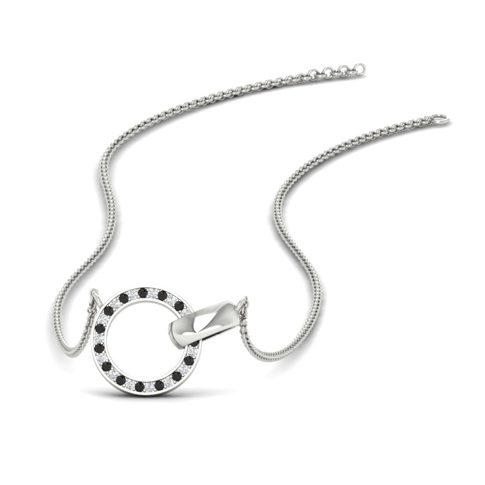 diamond-circle-loop-necklace-with-black-diamond-in-FDPD11023GBLACK-NL-WG