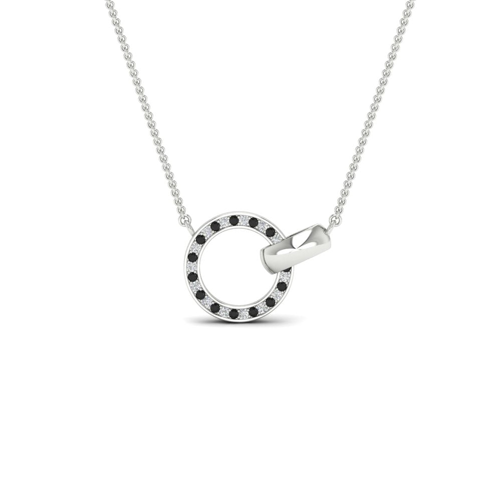 diamond-circle-loop-necklace-with-black-diamond-in-FDPD11023GBLACK-NL-WG
