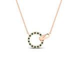 Load image into Gallery viewer, diamond-circle-loop-necklace-with-emerald-in-FDPD11023GEMGR-NL-RG
