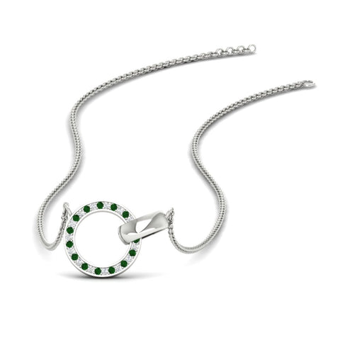 diamond-circle-loop-necklace-with-emerald-in-FDPD11023GEMGR-NL-WG