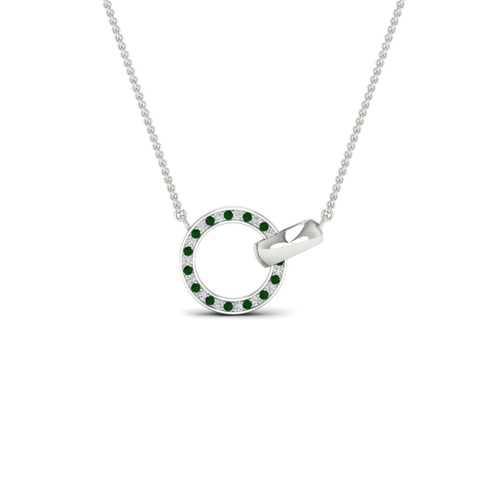 diamond-circle-loop-necklace-with-emerald-in-FDPD11023GEMGR-NL-WG