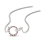 Load image into Gallery viewer, diamond-circle-loop-necklace-with-ruby-in-FDPD11023GRUDR-NL-WG
