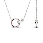 Load image into Gallery viewer, diamond-circle-loop-necklace-with-ruby-in-FDPD11023GRUDR-NL-WG
