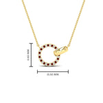 Load image into Gallery viewer, diamond-circle-loop-necklace-with-ruby-in-FDPD11023GRUDR-NL-YG
