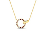 Load image into Gallery viewer, diamond-circle-loop-necklace-with-ruby-in-FDPD11023GRUDR-NL-YG
