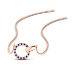 Load image into Gallery viewer, diamond-circle-loop-necklace-with-sapphire-in-FDPD11023GSABL-NL-RG
