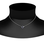 Load image into Gallery viewer, diamond-circle-loop-necklace-with-sapphire-in-FDPD11023GSABL-NL-WG
