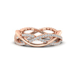 Load image into Gallery viewer, diamond-criss-cross-weave-wedding-band-in-rose-gold-FD11069BANGLE3-NL-RG

