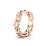 Load image into Gallery viewer, diamond-criss-cross-weave-wedding-band-in-rose-gold-FD11069BANGLE3-NL-RG
