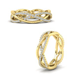 Load image into Gallery viewer, diamond-criss-cross-weave-wedding-band-in-yellow-gold-FD11069BANGLE3-NL-YG
