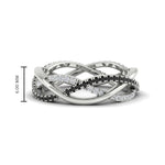 Load image into Gallery viewer, diamond-criss-cross-weave-wedding-band-with-black-diamond-in-white-gold-FD11069BGBLACKANGLE3-NL-WG

