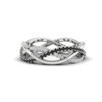 Load image into Gallery viewer, diamond-criss-cross-weave-wedding-band-with-black-diamond-in-white-gold-FD11069BGBLACKANGLE3-NL-WG
