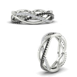 Load image into Gallery viewer, diamond-criss-cross-weave-wedding-band-with-black-diamond-in-white-gold-FD11069BGBLACKANGLE3-NL-WG
