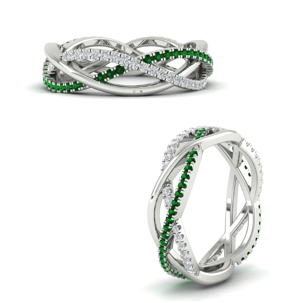 diamond-criss-cross-weave-wedding-band-with-emerald-in-white-gold-FD11069BGEMGRANGLE3-NL-WG