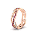 Thumbnail 14 - diamond-criss-cross-weave-wedding-band-with-pink-sapphire-in-rose-gold-FD11069BGSADRPIANGLE3-NL-RG