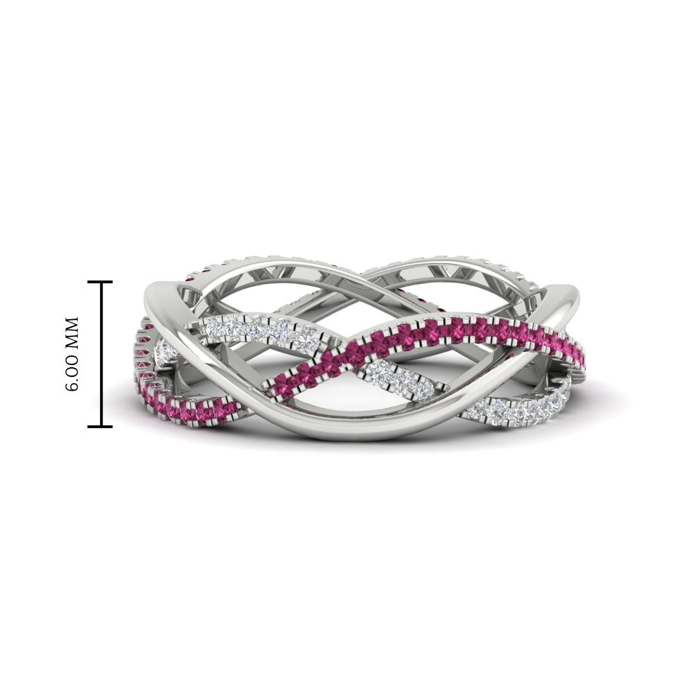 diamond-criss-cross-weave-wedding-band-with-pink-sapphire-in-white-gold-FD11069BGSADRPIANGLE3-NL-WG