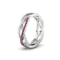 Thumbnail 44 - diamond-criss-cross-weave-wedding-band-with-pink-sapphire-in-white-gold-FD11069BGSADRPIANGLE3-NL-WG