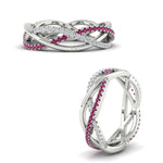 Load image into Gallery viewer, diamond-criss-cross-weave-wedding-band-with-pink-sapphire-in-white-gold-FD11069BGSADRPIANGLE3-NL-WG
