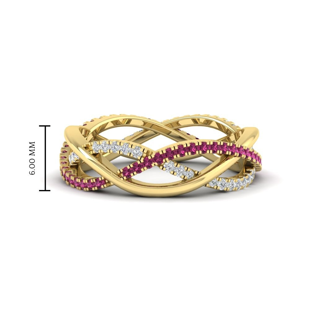 diamond-criss-cross-weave-wedding-band-with-pink-sapphire-in-yellow-gold-FD11069BGSADRPIANGLE3-NL-YG