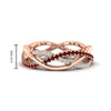 Load image into Gallery viewer, diamond-criss-cross-weave-wedding-band-with-ruby-in-rose-gold-FD11069BGRUDRANGLE3-NL-RG