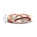 Thumbnail 22 - diamond-criss-cross-weave-wedding-band-with-ruby-in-rose-gold-FD11069BGRUDRANGLE3-NL-RG