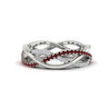 Thumbnail 51 - diamond-criss-cross-weave-wedding-band-with-ruby-in-white-gold-FD11069BGRUDRANGLE3-NL-WG