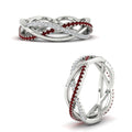 Thumbnail 53 - diamond-criss-cross-weave-wedding-band-with-ruby-in-white-gold-FD11069BGRUDRANGLE3-NL-WG