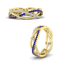 Thumbnail 70 - diamond-criss-cross-weave-wedding-band-with-sapphire-in-yellow-gold-FD11069BGSABLANGLE3-NL-YG