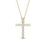 Load image into Gallery viewer, diamond-cross-pendant-with-baguette-diamonds-yellow-gold-FDPD10798ANGLE1-NL-YG