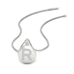 Load image into Gallery viewer, diamond-disc-letter-r-necklace-in-white-gold-FDPD11312R-NL-WG
