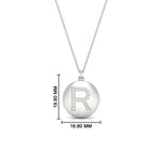 Load image into Gallery viewer, diamond-disc-letter-r-necklace-in-white-gold-FDPD11312RANGLE1-NL-WG-HW
