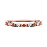 Load image into Gallery viewer, diamond-dot-thin-stacking-ring-with-orange-sapphire-in-rose-gold-FD123202BGSAORANGLE3-NL-RG.jpg
