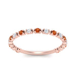 Load image into Gallery viewer, diamond-dot-thin-stacking-ring-with-orange-sapphire-in-rose-gold-FD123202BGSAORANGLE3-NL-RG.jpg
