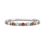 Load image into Gallery viewer, diamond-dot-thin-stacking-ring-with-orange-sapphire-in-white-gold-FD123202BGSAORANGLE3-NL-WG.jpg
